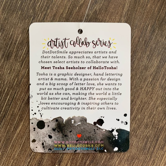 NWT Dot Dot Smile  Artist Collaboration T-Shirt with Artist, Pink, Size 2T - Picture 5 of 6